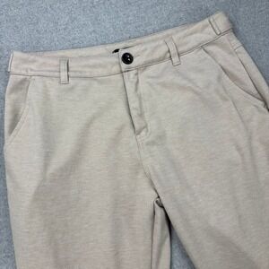YOUNGLA 614 Dapper Dress Pants Mens 32x28 Actual Khaki Stretch Lightweight